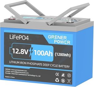 8. GRENERPOWER 12V Lithium Battery for RV